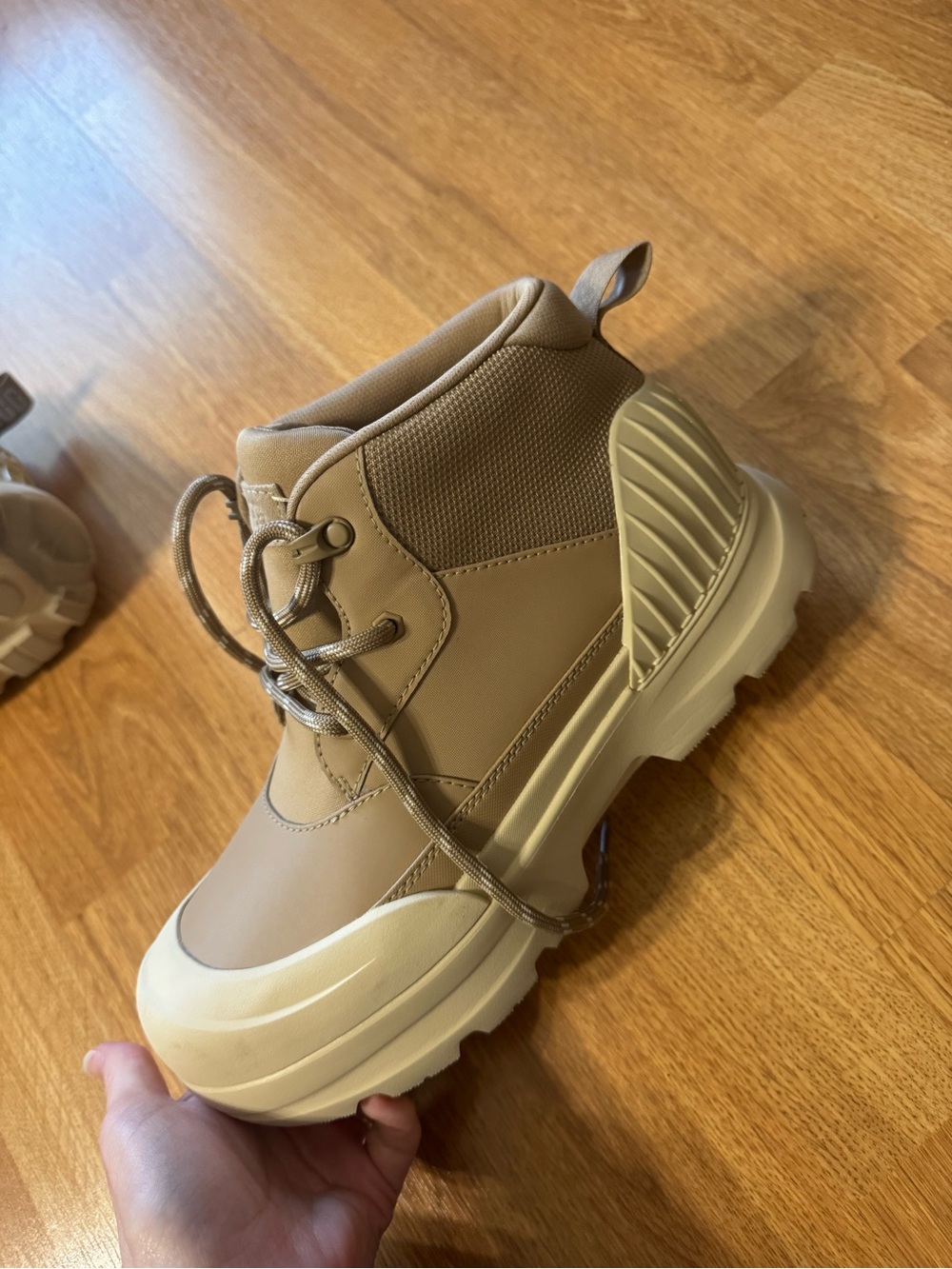 UGG NEUMEL X SAND TEXTILE LEATHER WATERPROOF CHUKKA WOMEN'S RAIN BOOTS SIZE US 9 - Picture 12 of 14